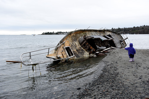 Ship wreck of the Pacific Sun King, Saanich, BC 2015